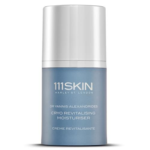 111SKIN Cryo Revitalising Moisturiser, Hydrating Gel Face Cream with Hyaluronic Acid, Ginseng Complex ATP for Skin Neck, Firming Tightening Daily Face Moisturizer for All Skin Types, 1.69 fl oz
