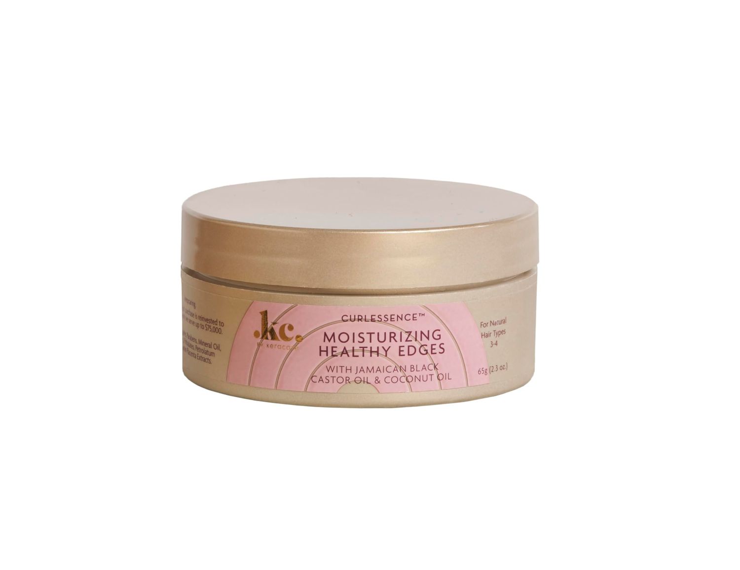 KeraCare CurlEssence Moisturizing Coconut Edge Control 2.3 oz - With Jamaican Black Castor Oil Coconut Oil - Lasting Hold while Adding Moisture - No Flaking or Stickiness