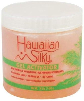 Hawaiian Silky Hair Care Gel Activator, 16 fluid ounces, Pink, 16 Ounce, Unscented, for Promoting hair growth, Moisturizing dry hair, Straightening curly