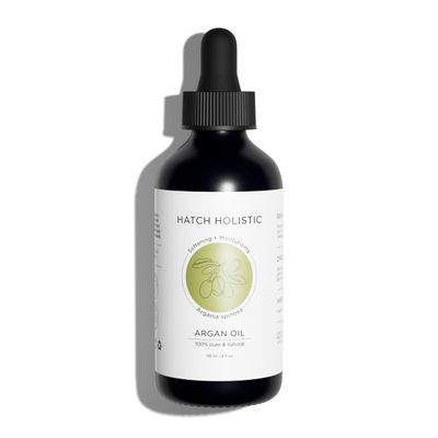 Hatch Holistic 4 fl oz Moroccan Argan Oil - 100 Pure, Cold-Pressed Hydrating Anti-Frizz Hair Oil for Growth And Shine, Deeply Moisturizing for Skin, Nails And Scalp, Unrefined Organic Oils