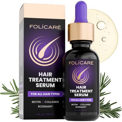 Thickening Hair Serum for Women Men, Biotin Collagen Rosemary Scalp Serum for Hair Density Hydrating, Densifying Oil, Suero Para el Cabello