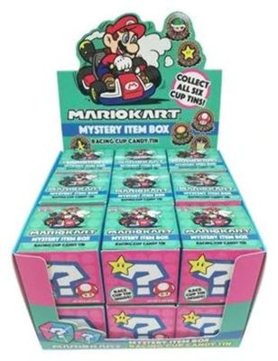Mario Kart Mystery Item Racing Cup Tin - Sweet Candies - One (1) Collectible Tin - Collect All 6
