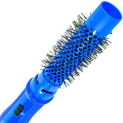 Salon Beauty CAJ 3-in-1 Hair Dryer One-Step Volumizer Negative Ion Hair Straightening Curling Hot Air Dryer Short and Long Hair Brush 1&quot; Inch Styler Wand