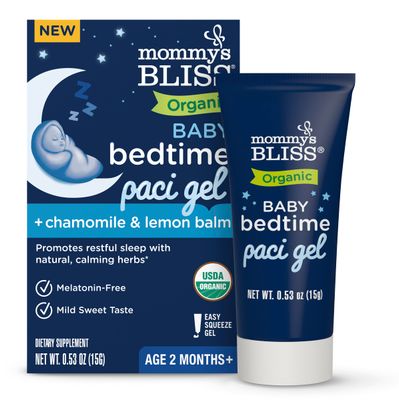 Mommy&#39;s Bliss Organic Baby Bedtime Paci Gel, Promotes Restful Sleep, Melatonin Free, Age 2 Months, 0.53 Fl Oz