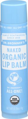 Dr Bronner&#39;s, Lip Balm Naked Organic, 0.15 Ounce