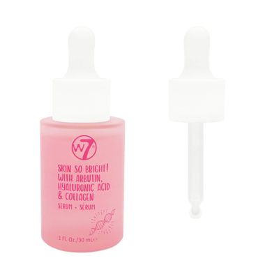 W7 Skin So Bright Face Serum - Hyaluronic Acid Collagen Facial Serum - Rejuvenating Renewing Skin