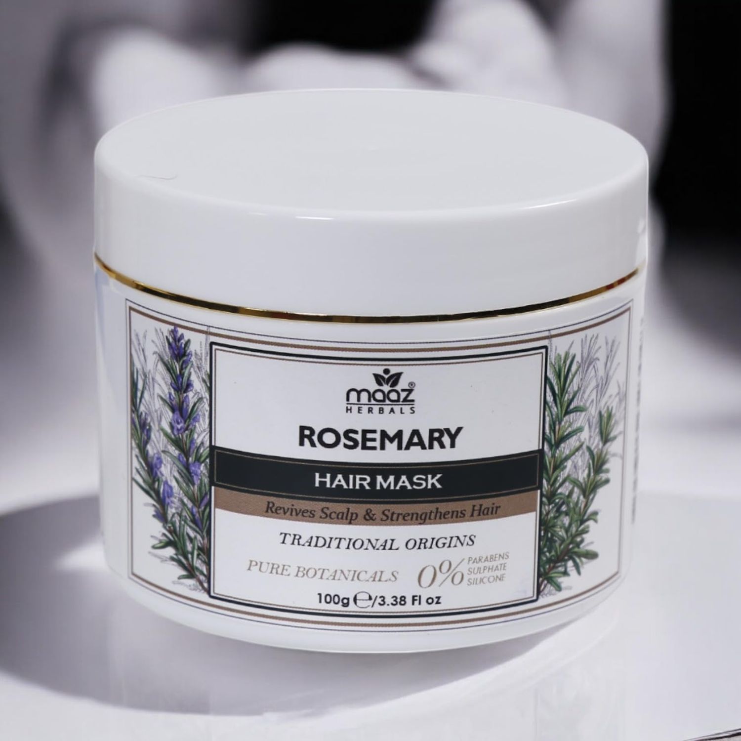 Maaz Herbals NATURAL ROSEMARY HAIR MASK - Provides deep hydration and strengthens your hair