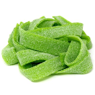 Snacktery Green Apple Sour Belts - St Patricks Day Candy Belts - Vibrant Tangy Sour Strips - Vegan Kosher Green Candy for St. Patricks Day Candy Party Favors - 4 Ounce Pack