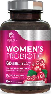 Probiotics For Women 60 Billion CFU - Women&#39;s Probiotic For Digestive Health 16 Unique Strains - Daily Vaginal PH Balance Feminine Health Support, Womens Probiotic With Acidophilus - 120 Capsules