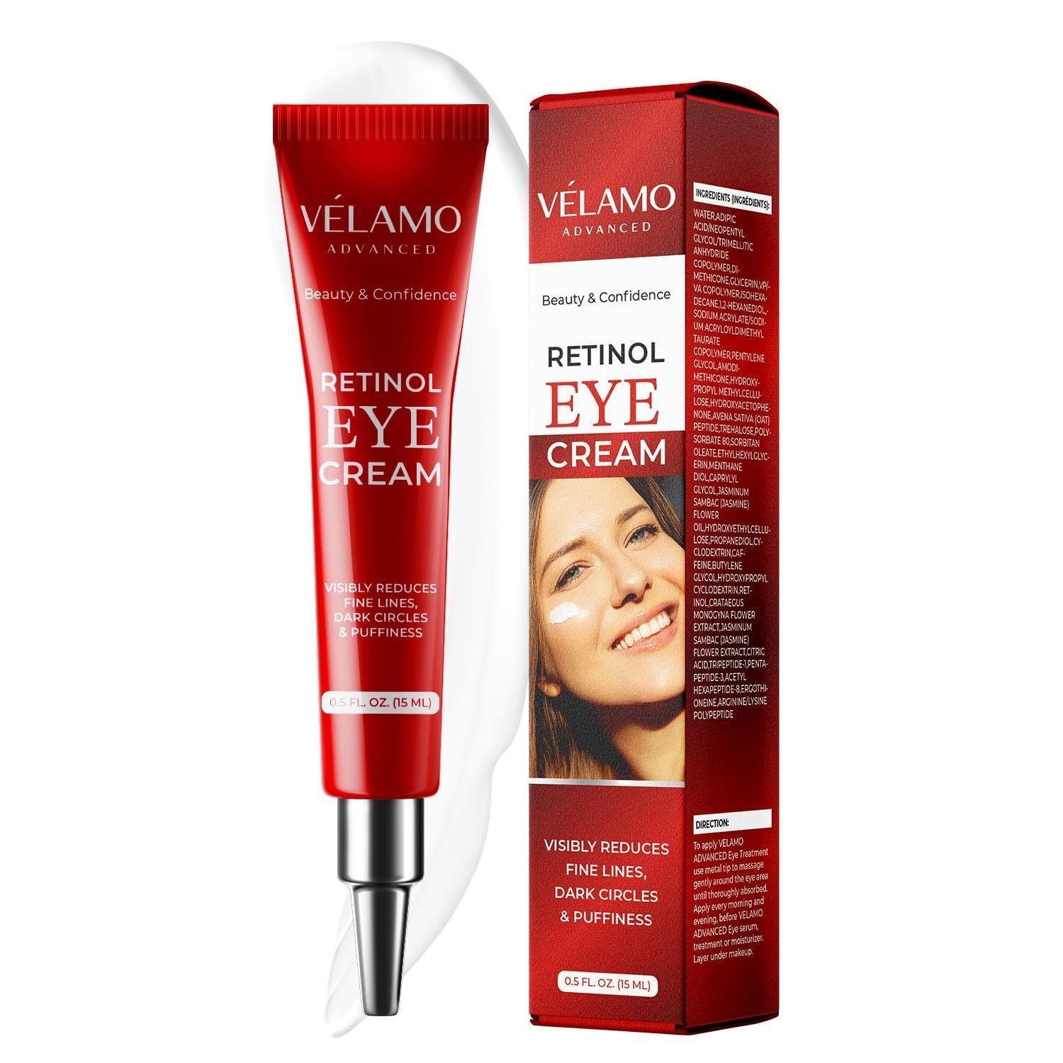 Instant Eye Face Lift Cream: Rapid Under Eye Bags Wrinkle Smile Lines Forehead Lines Remover - Temporary Firming Tightening Treatment in 2 Minutes - Retinol Eye Cream Anti Aging Anti Wrinkles 15g