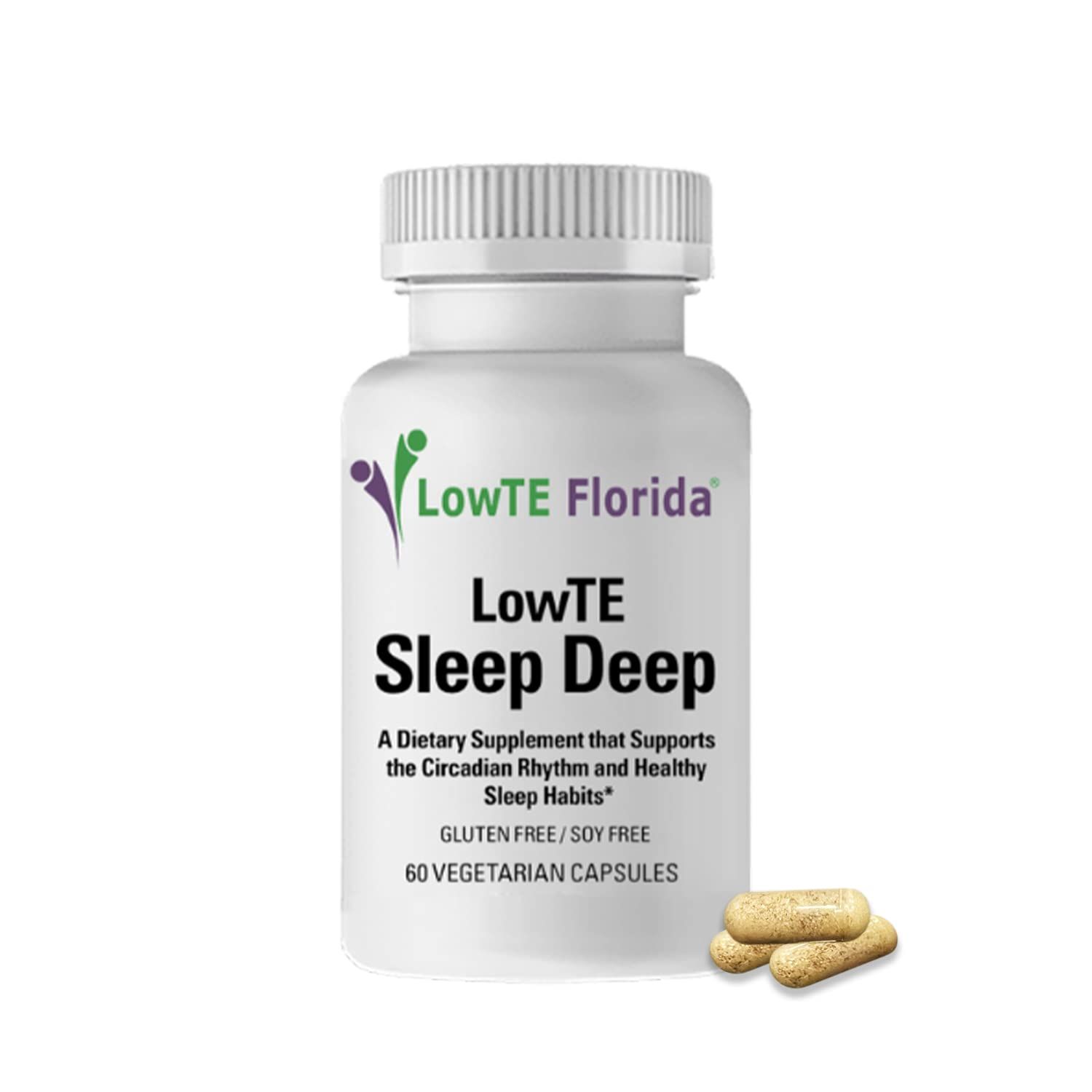 LowTE Florida Sleep Deep - 60 Capsules I Sleep Supplement with Melatonin 5mg, Ashwagandha, GABA, Lemon Balm Extract l Theanine, Sleep Aid for Healthy Circadian Rhythms