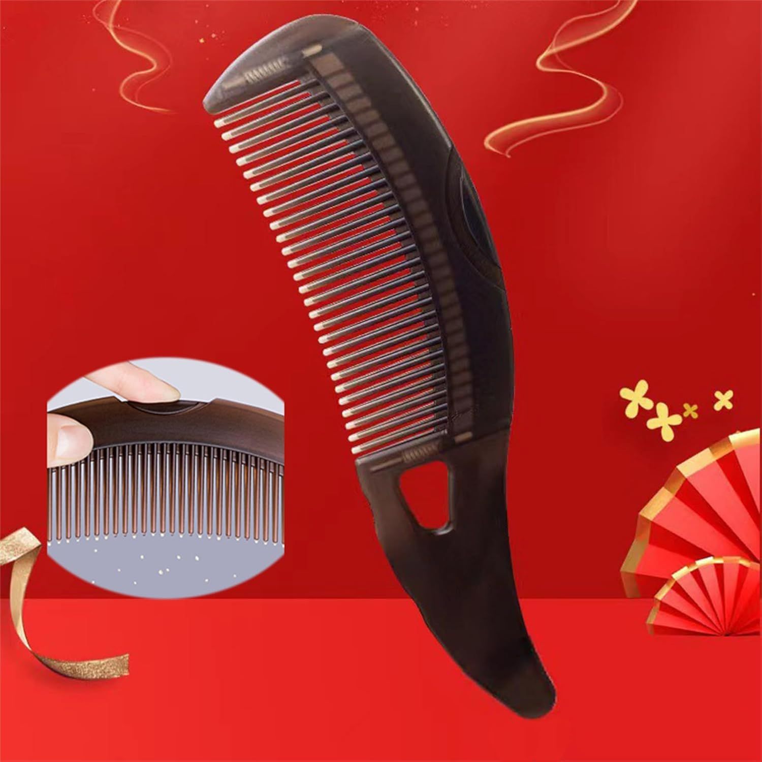 Dandruff Comb Energy Massage Comb Hair Dressing Comb Healthier Scalp and Better Hair Quality Removal of Dandruff and Dirtfor Women Men (with red bag)
