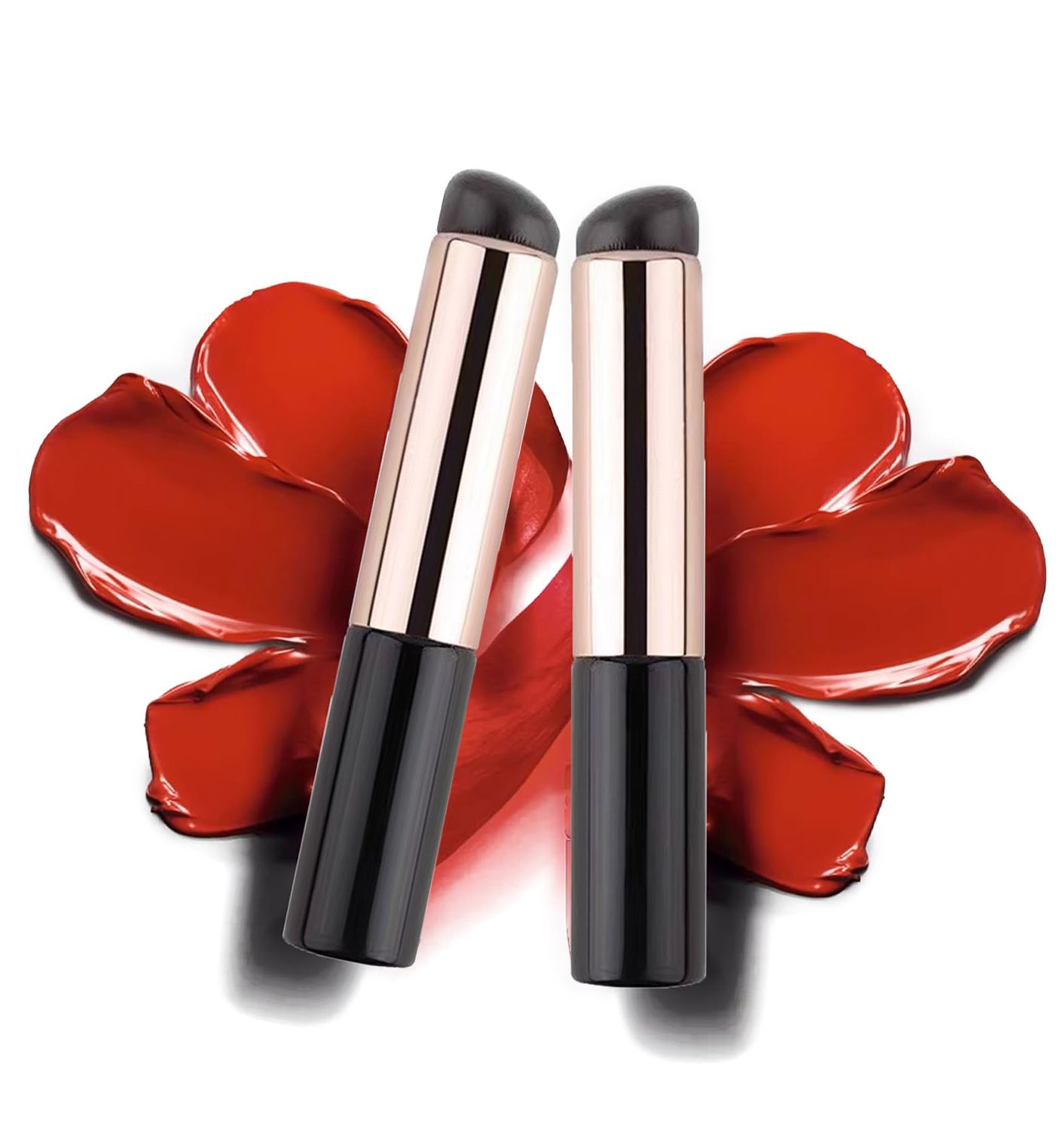 Mini concealer lip oil brush for Concealer, lipstick, lip maskMakeup dip lip gloss,Apply lipstick easily Travel lip balm brush (Two piece of)