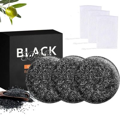 Callmynm Gray Hair Reverse Bar, Mane Gray Reverse Bar for Men Women, Black Soap For Hair Darkening, Deeply Nourishing Natural Ingredients Shampoo Soap (3Pcs)
