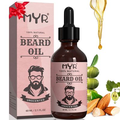 Beard Growth Oil for Men - Beard Conditioner Oil Rich in JOJOBA Oil Sweet Almond Oil Multiple Natural Extracts - Beard Softener and Care-Strengthens Moisturizes Beard (2 Fl Oz, Unscented)