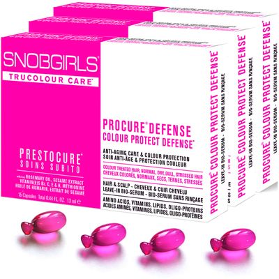 PROCURE Salon Vegan Hair Oil Capsules Color Protect Defense for Colored Hair. Hair serum with Rosemary Oil, Olive Oil, Evening Primrose Oil, Vitamin E, Biotin, Hair Vitamins. Hair gloss. Detangler