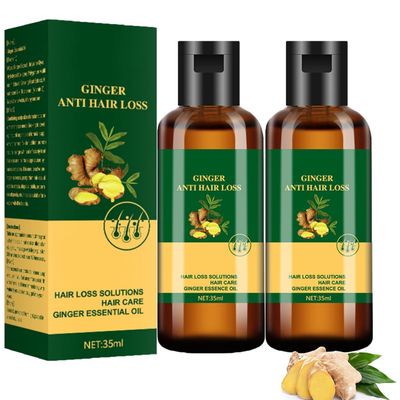 Lidoria Ginger Anti Hair Loss 7 Days,Ginger Anti Hair Loss 7 Days,Natural Ginger Hair Growth Serum, Ginger Oil for Hair Growth, Repair Damaged Hair, Nourishes Hair Roots(2PCS)