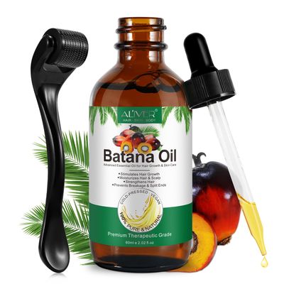Raw Batana Oil for Hair Growth - 100 Pure Organic Batana Oil from Honduras, Nourishes Dry Damaged Hair, Eliminates Split Ends, Enhances Radiance for All Hair - Natural Hair Growth Oil, 2.02 fl oz