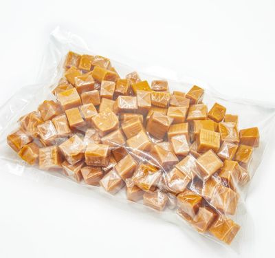 CARAMEL SQUARES Candy 1 lb - Bulk Bag, Soft and Chewy Taffy, Classic Milk Flavor, Old Fashioned Candies, Individually Wrapped (64 Pieces)