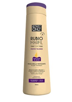 Blondz Only Purple Conditioner Treatment Mask Rubio Marfil Blonde Pearl with Argan Oil Perfect Blonde Toner (Beige) 11.8 Fluid Ounce (350 ml)