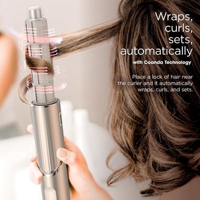 Shark HD430 FlexStyle Air Styling Drying System, Powerful Hair Dryer Brush Multi-Styler with Auto-Wrap Curlers, Paddle Brush, Oval Brush, Concentrator Attachment, Stone
