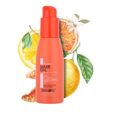 BBROSE Vitamin C Hair Oil 100ml Nourishing Moisturizing Oil for Shiny, Healthy Hair Strengthens Revitalizes Dry, Damaged Hair Suitable for All Hair Types