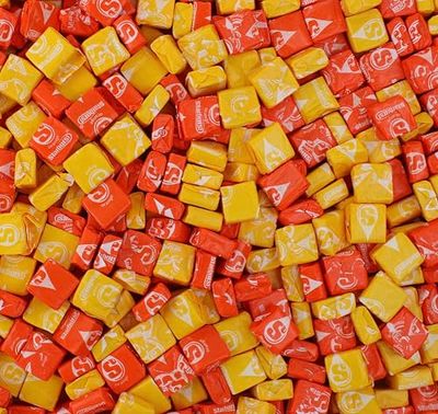 Yellow and Orange Starburst Candy - Bright Citrus Bulk Candy Starbursts Mix by Queen City Candy Cave (1 Pound)