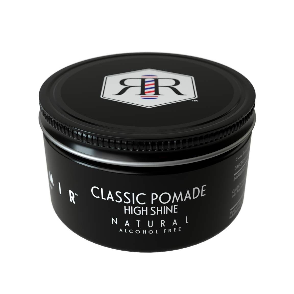 Reamir Men&#39;s Hair Styling Pomade - Strong Hold High Shine Finish - Men&#39;s Styling Product - All Natural 4 oz