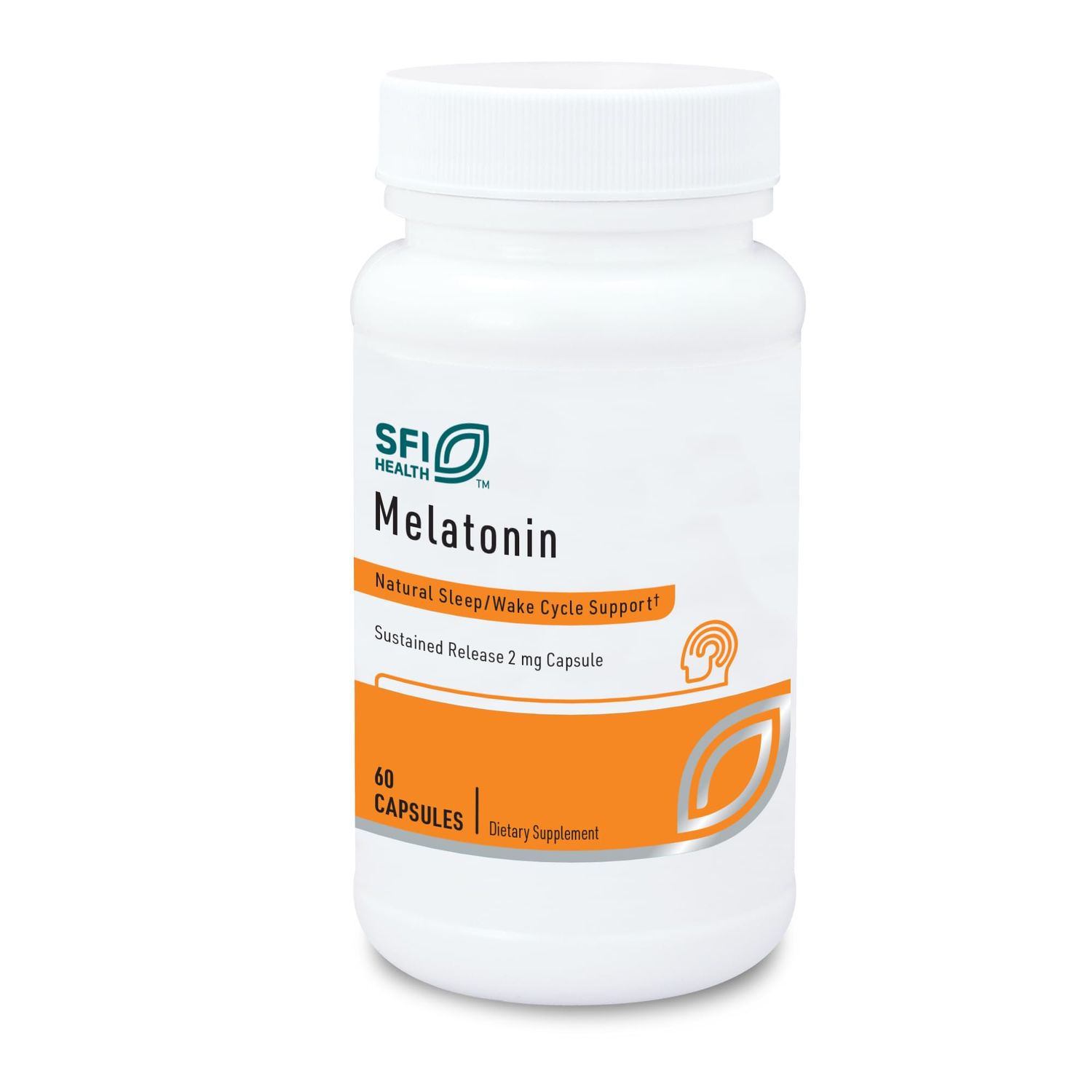 Klaire Labs Melatonin-SR - Sustained &#39;Time Release&#39; Melatonin 2mg Capsules - Sleep Support for Men Women (60 Capsules)
