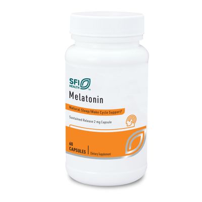 Klaire Labs Melatonin-SR - Sustained &#39;Time Release&#39; Melatonin 2mg Capsules - Sleep Support for Men Women (60 Capsules)