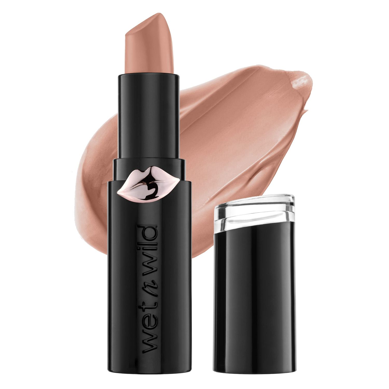 wet n wild Mega Last Matte Lip Color, Semi Matte Hyaluronic Acid Infused, Long Lasting Full Coverage for a Nourishing Pout, Cruelty-Free Vegan - Never Nude