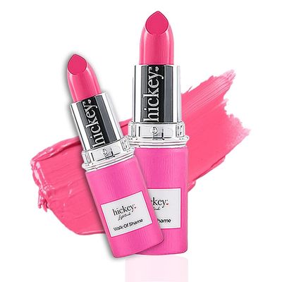 Hickey Lipstick Walk of Shame Organic Hot Pink Lipstick Refill - Long Lasting Lipstick for Women - Hydrating Moisturizing Shade, Lip Color for Women, Gluten-Free Vegan with Highly Pigmented