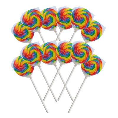 Albert&#39;s Rainbow Tutti Frutti Lollipops, 1.5 oz, 6 Count, 2 Pack (Swirl)