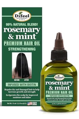 Difeel Rosemary and Mint Premium Hair Oil with Biotin 2.5 oz.