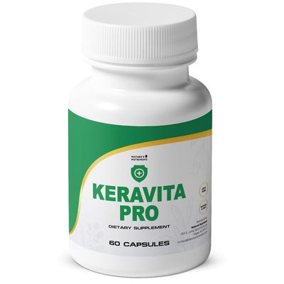 Keravita Pro - Natural Supplement with Vitamins C, Vitamin E, Green Tea, Turmeric Mushroom for Hair Nail Non-GMO, Stimulant-Free Made in the USA, GMP-Certified 60 Capsules - 1 Month Supply