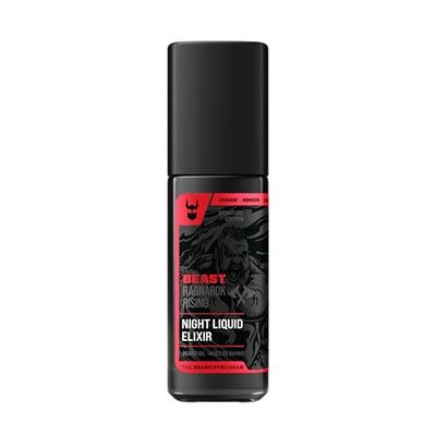 The Beard Struggle The Beast Line Beard Growth Oil for Men Ragnarok Rising Eddie Hall Beast Line - Signature Edition - Night Liquid Elixir Beard Oil Beard Softner