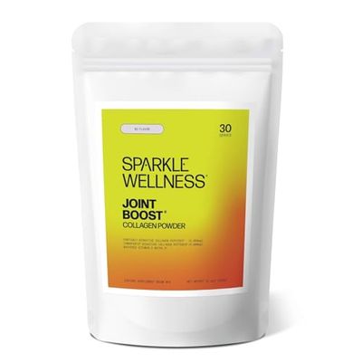 Sparkle Wellness Joint Boost (No Flavor) 30-Serves Collagen Powder Supplement with FORTIGEL TENDOFORTE Collagen Peptides Calcium Ascorbate Vitamin C Supports Joint Mobility