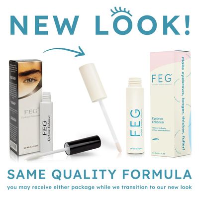 FEG Eyebrow Enhancer Growth Serum for Thicker Brows Natural Brow Enhancing Serum for Growing and Thickening Eyebrows Stimulates Natural Growth 3-Pack of 3ml Tubes