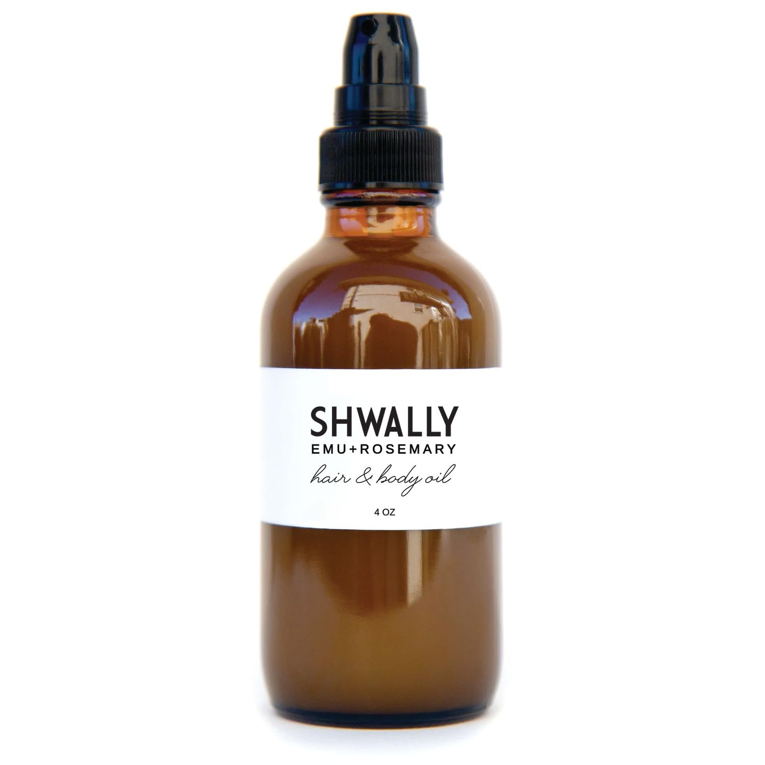 Shwally Nourish Protect Hair Body Oil Serum - Pure Emu, Rosemary, Macadamia, Castor, Coconut Olive Oils For Hair Growth, Strengthening, Split Ends Dry Scalp - 6 Months Supply - 4 OZ