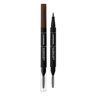COVERGIRL - Easy Breezy Brow 24HR Brow Ink Pen, dual applicator, ultra-precise felt-tip, spoolie comb, water-resistant, lightweight, 100 Cruelty-Free