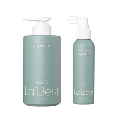 La&#39;Best Natural pH Balanced Shampoo 500ml Tonic 120ml Set for Scalp Care - Gentle Formula for Sensitive Skin