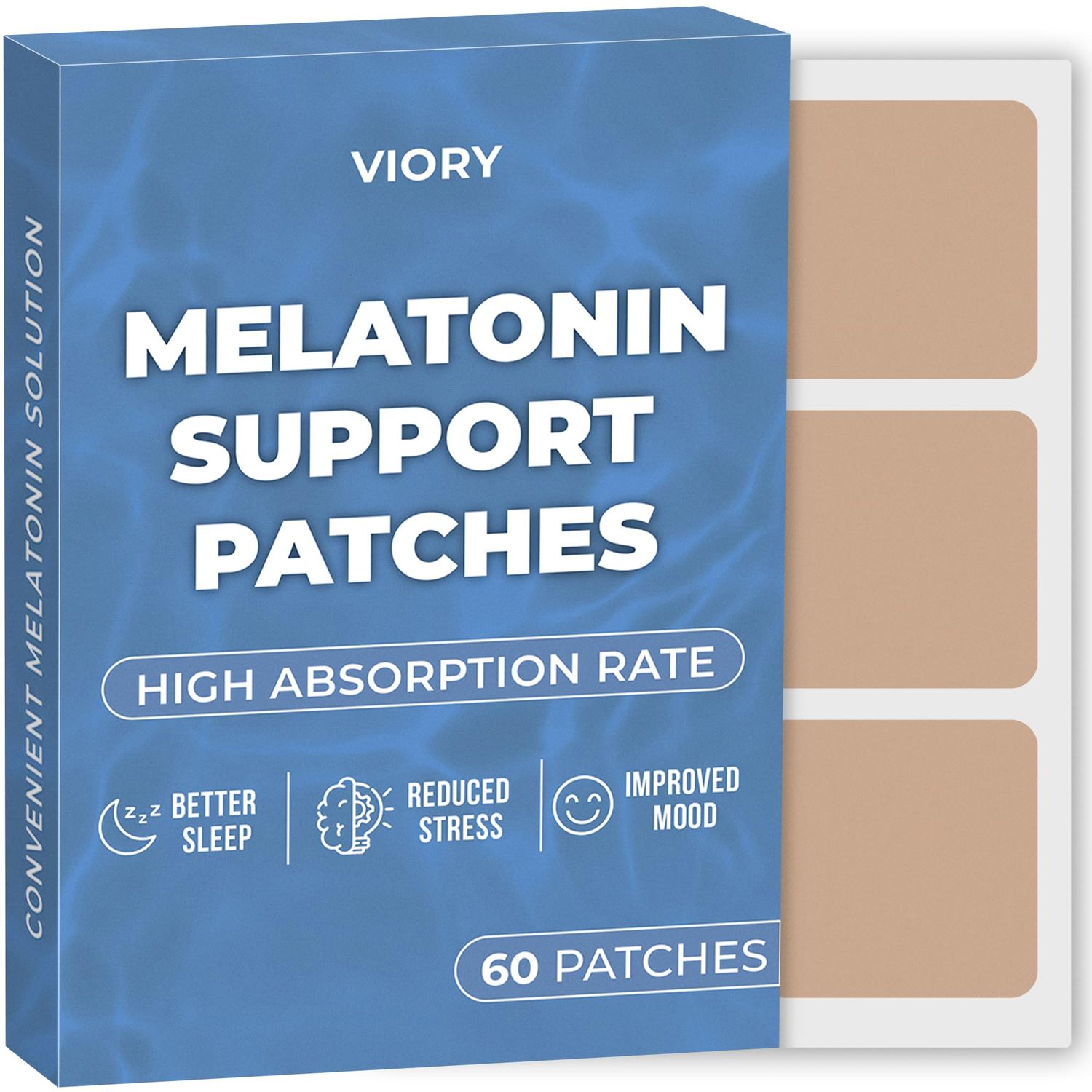 VIORY Melatonin Sleep Patches for Adults Extra Strength Easy-to-Apply Sleep Patch with Valerian Relax Wake Up Refreshed Long-Lasting Night Comfort for Men Women 60 Patches