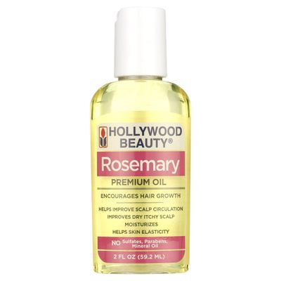 Hollywood Beauty Rosemary Oil for Hair, Scalp, and Skin 2 fl oz, Yellow
