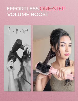 TYMO 3.0 Hair Dryer Brush Volumizer - Fast Drying Blow Dryer Brush and Smoothing Comb in One for Quick Easy Salon Blowout, Hot Air Styler Heated Round Brush Compact Lightweight for Travel, 2.5