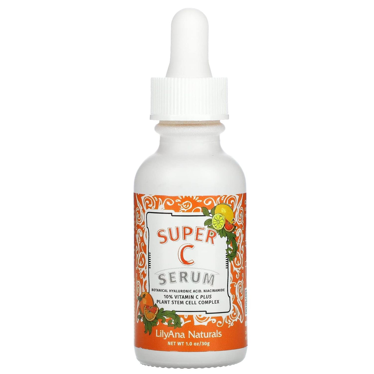 LilyAna Naturals Super C Serum - Face Serum - Anti-Aging Vitamin C Serum for Face with Hyaluronic Acid, Niacinamide, and Plant Stem Cell Complex - 1oz