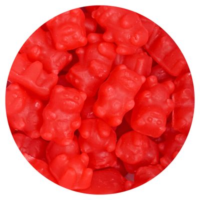 Juju Cinnamon Bears, 1 Pound Bulk Bag, Firm Chewy Candy, Cinnamon Candy, Red Candy, The Hampton Candy Company
