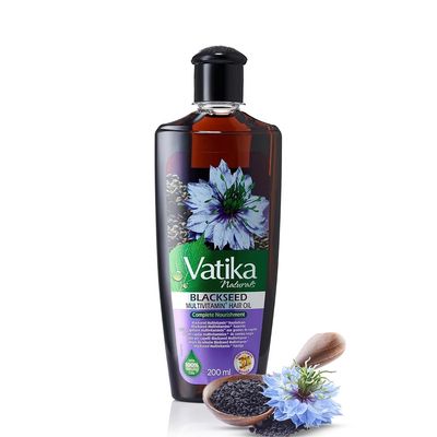 Dabur Vatika Ayurveda Herbal Black Seed Enriched Hair Oil for Complete Hair Care 200 ml 6.76 fl oz)