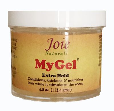Joie Naturals MyGel Hair Extra Hold-Women Edge Control Braiding,4oz Gel Men Curly Hair Enriched with Plant Oils,Herbal Extracts-Nourishing.Version has firmer hold and a greater moisturizing effect