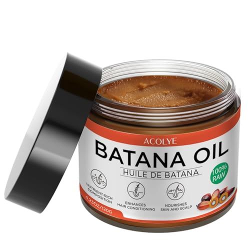 Raw Batana Oil for Hair Growth -Dr. Sebi Unrefined Pure 120 G4.23 OZ - 100 Natural Treatment for Thicker Stronger Hair - All Hair Types For Men Women