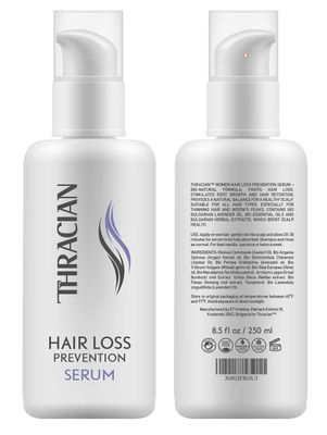 Thracian Natural Hair Loss Prevention Serum for Women, Thickening Formula with Bulgarian Bio Lavender and Bio Argan oils - 250 ml8.5 fl oz